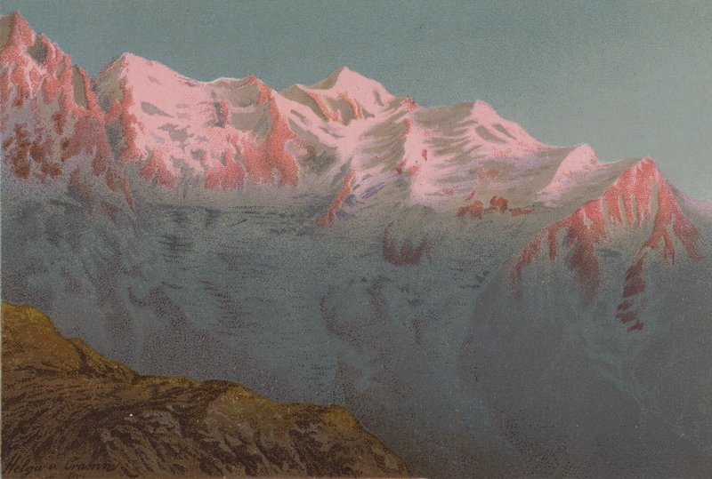 Sonnenuntergang am Mont Blanc von European School