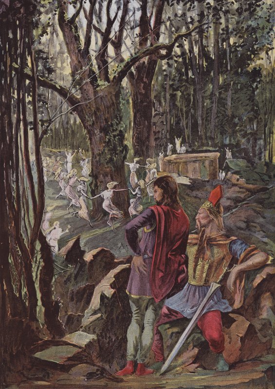 Die heiligen Tänze der Druidenpriesterinnen von French School