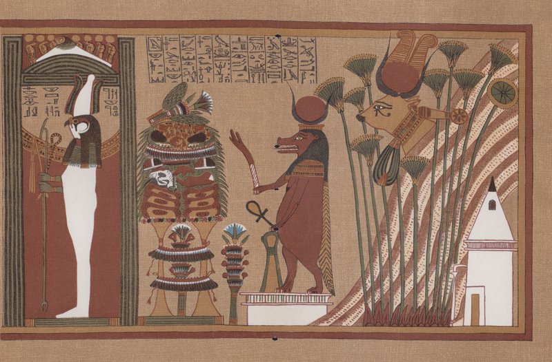 Szene aus dem altägyptischen Papyrus von Ani, einem Totenbuch im British Museum von German School