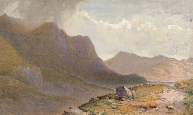 Szene zwischen Capel Curig und Llyn Ogwen, am Kopf von Nant Ffrancon, Nordwales von Aaron Edwin Penley