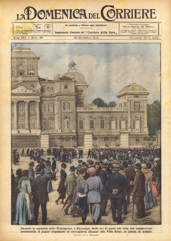 Während der Krankheit der Prinzessinnen in Racconigi von Achille Beltrame