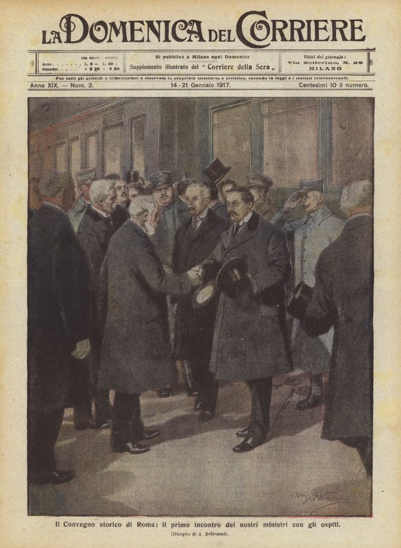 Das historische Treffen in Rom, das erste Treffen unserer Minister mit den Gästen von Achille Beltrame