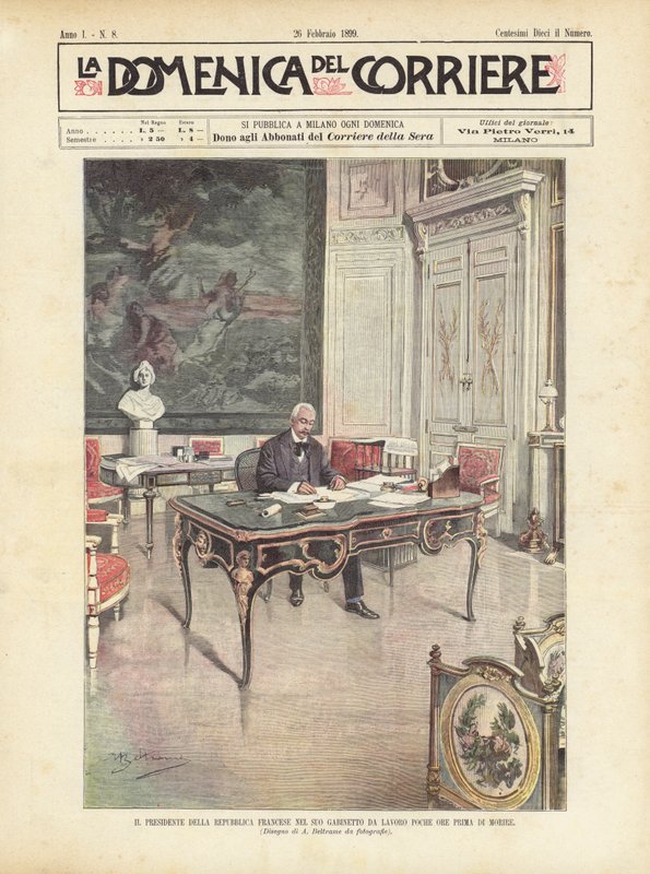 Der Präsident der Französischen Republik in seinem Arbeitszimmer wenige Stunden vor seinem Tod von Achille Beltrame
