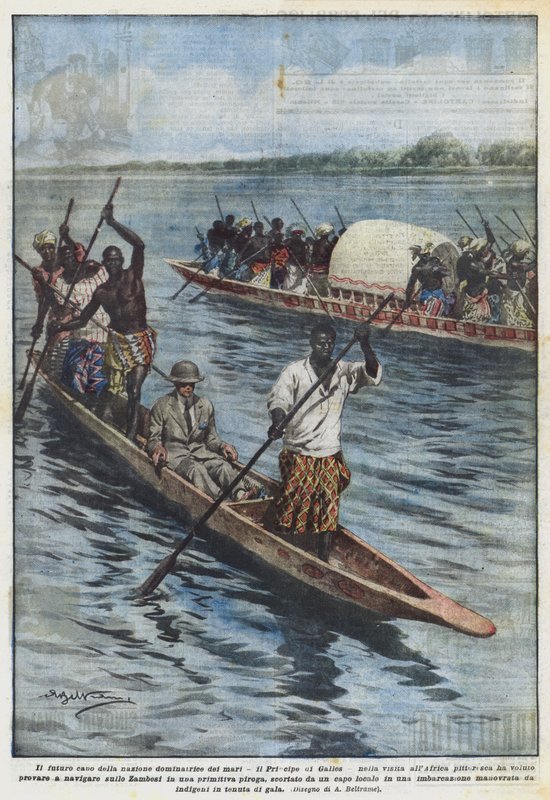 Der zukünftige Anführer der seebeherrschenden Nation, der Prinz von Wales, bei seinem Besuch in Afrika von Achille Beltrame