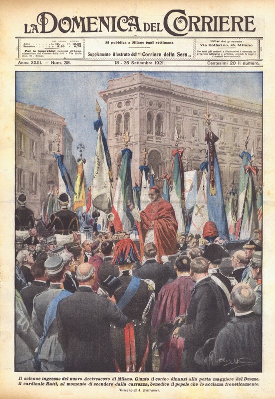 Der feierliche Einzug des neuen Erzbischofs von Mailand von Achille Beltrame