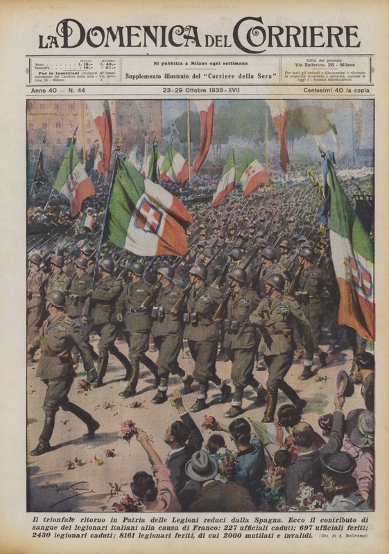 Die triumphale Rückkehr der Legionen aus Spanien in die Heimat von Achille Beltrame