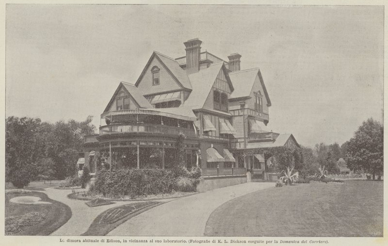 Das gewöhnliche Zuhause von Edison, in der Nähe seines Labors von Achille Beltrame