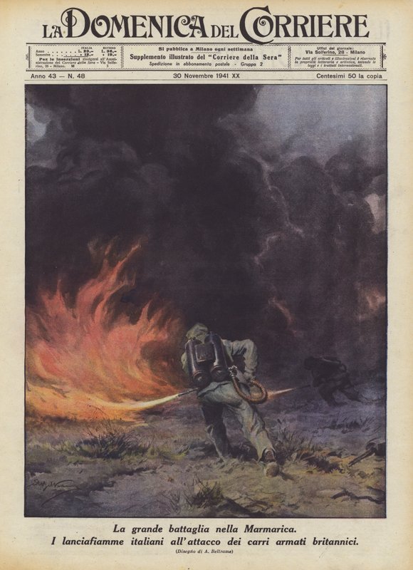 Die große Schlacht in Marmarica von Achille Beltrame
