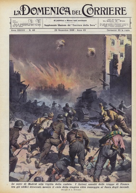 Die Nächte von Madrid am Vorabend des Falls von Achille Beltrame