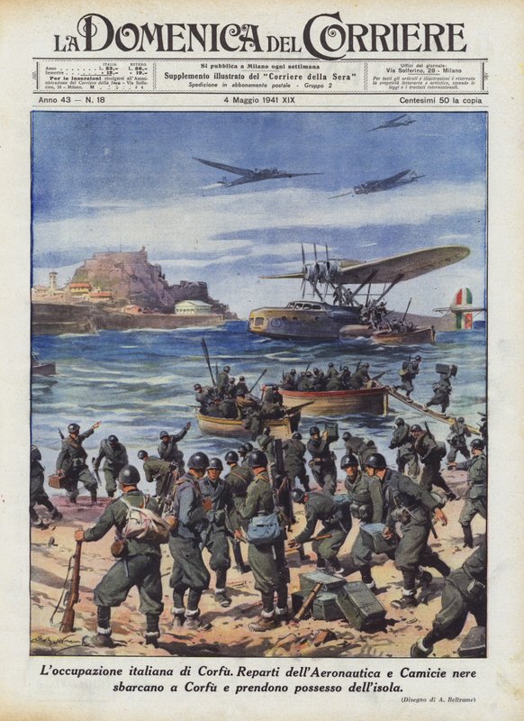 Die italienische Besetzung von Korfu von Achille Beltrame