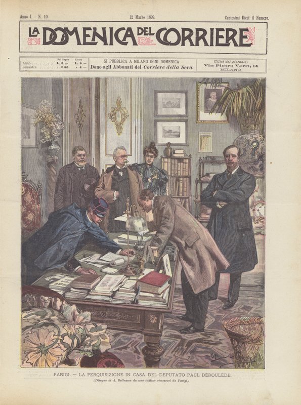 Paris, die Durchsuchung im Haus des Abgeordneten Paul Deroulede von Achille Beltrame
