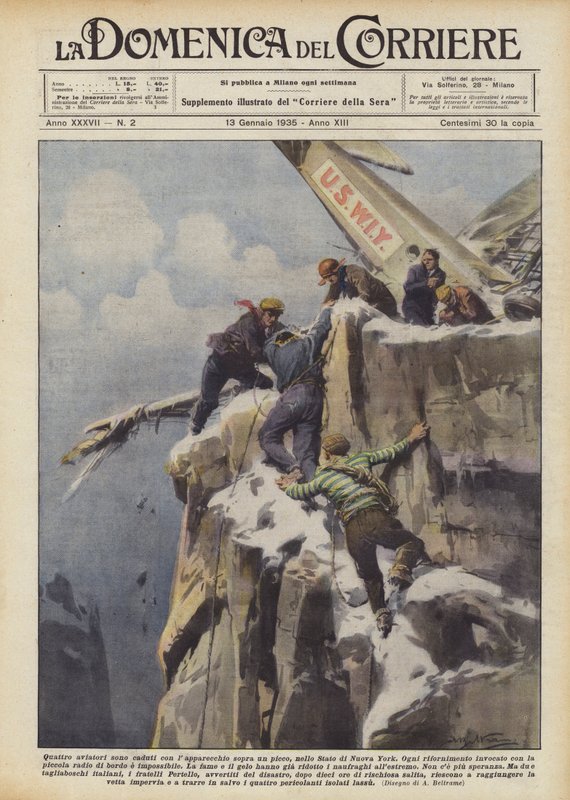 Vier Flieger stürzten mit ihrem Flugzeug auf einen Gipfel im Staat New York von Achille Beltrame