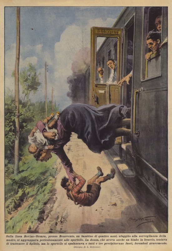 Auf der Linie Bovino-Orsara bei Benevento entkam ein vierjähriges Kind? von Achille Beltrame