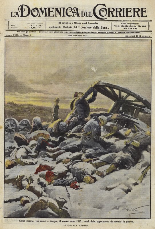 Das neue Jahr 1915 mit der Hälfte der Weltbevölkerung im Krieg von Achille Beltrame