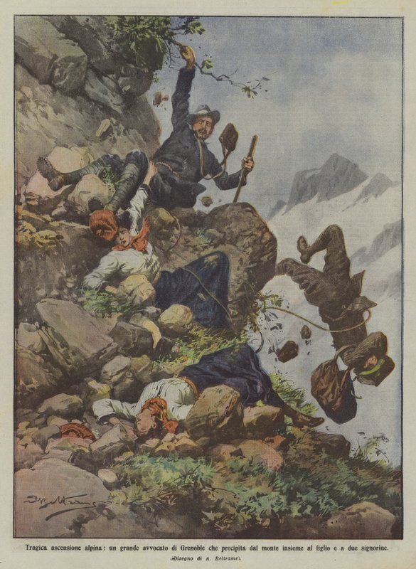 Tragischer Bergaufstieg, ein großer Anwalt aus Grenoble stürzt vom Berg von Achille Beltrame