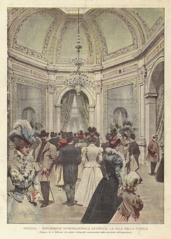 Venedig, Internationale Kunstausstellung, der Kuppelsaal von Achille Beltrame