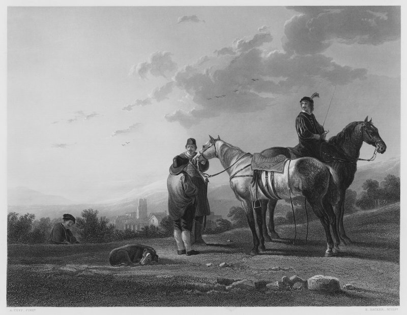 Die Reiter, aus dem Bild in der Königlichen Sammlung (Gravur) von Aelbert (after) Cuyp