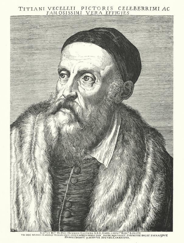 Tizian, italienischer Renaissancekünstler von Agostino (after) Carracci