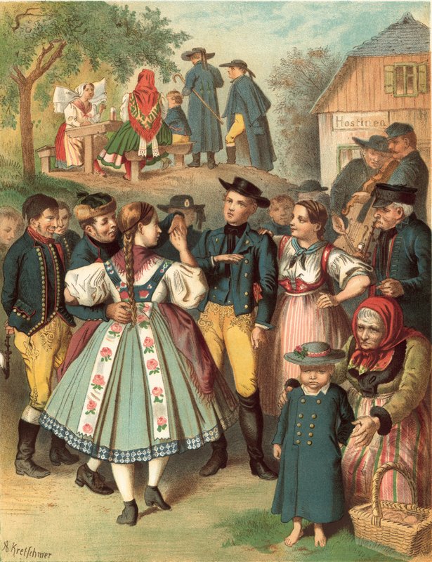 Deutsche Tracht, Böhmen Kreis Pilsen von Albert Kretschmer