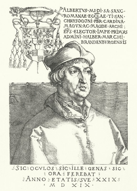 Kardinal Albrecht von Brandenburg, Kurfürst und Erzbischof von Mainz von Albrecht Dürer