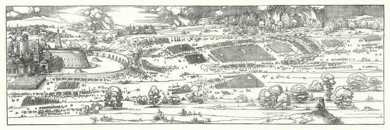Die Belagerung einer Festung von Albrecht (after) Durer or Duerer