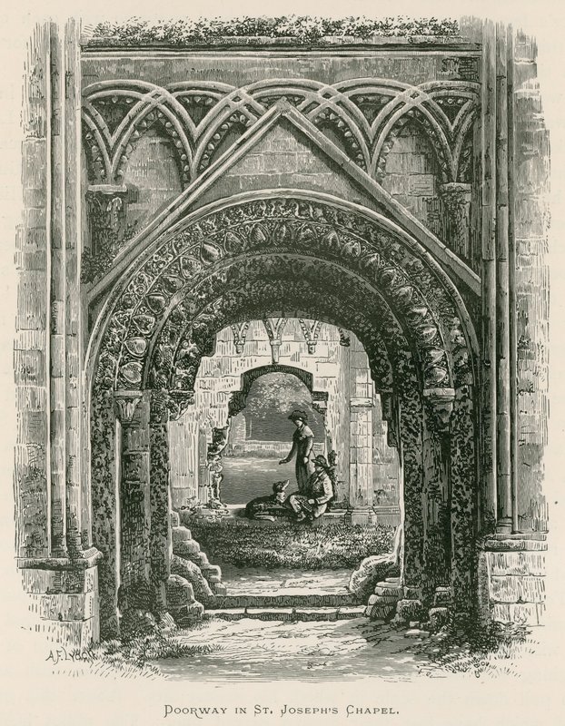 Glastonbury Abbey, Tür in der St. Joseph