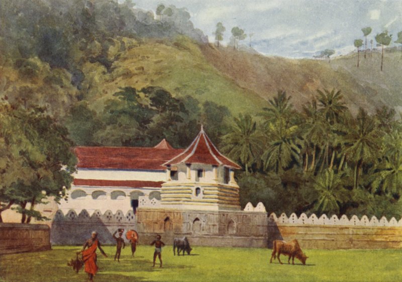 Der Zahntempel, Kandy, Außenansicht von Alexander Henry Hallam Murray