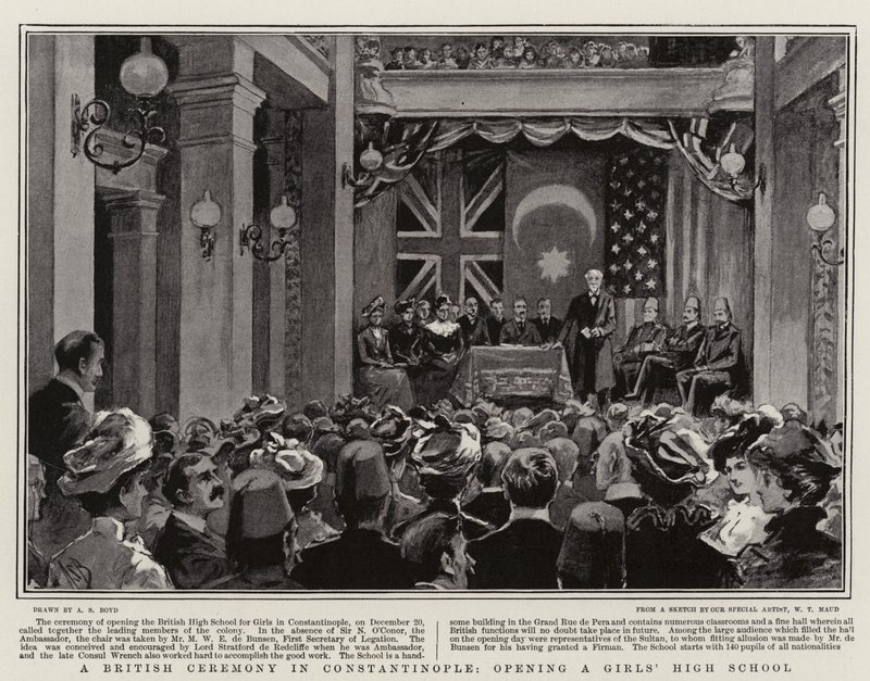 Eine britische Zeremonie in Konstantinopel, Eröffnung einer Mädchenschule von Alexander Stuart Boyd
