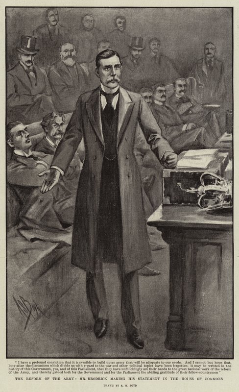 Die Reform der Armee, Mr. Rrodrick macht seine Erklärung im Unterhaus von Alexander Stuart Boyd
