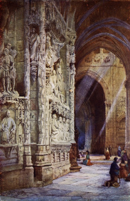 Der Wandelgang, Kathedrale von Burgos von Alexander Wallace Rimington