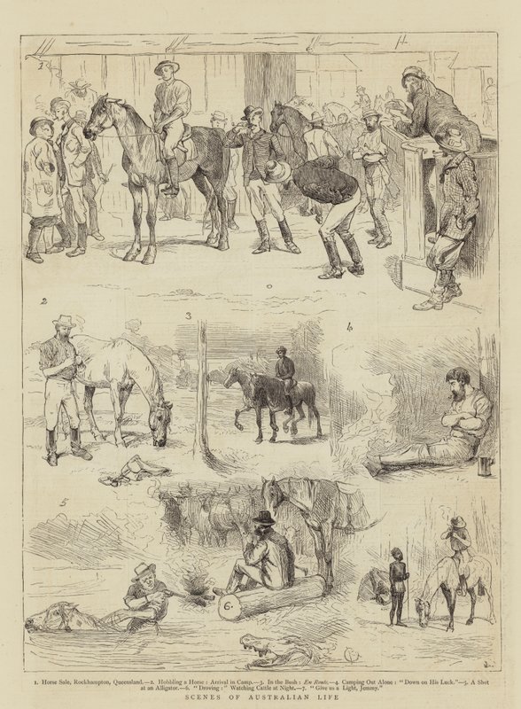 Szenen des australischen Lebens von Alfred Chantrey Corbould