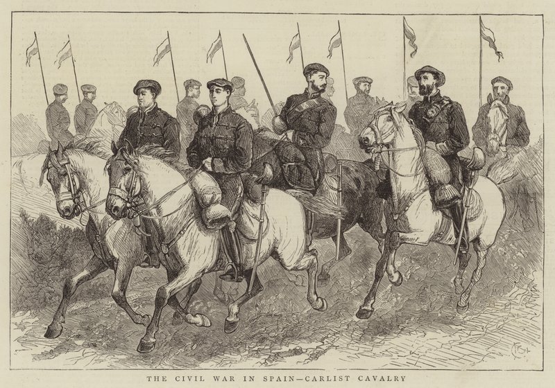 Der Bürgerkrieg in Spanien, Karlistische Kavallerie von Alfred Chantrey Corbould