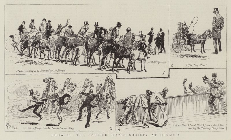 Ausstellung der English Horse Society in Olympia von Alfred Chantrey Corbould