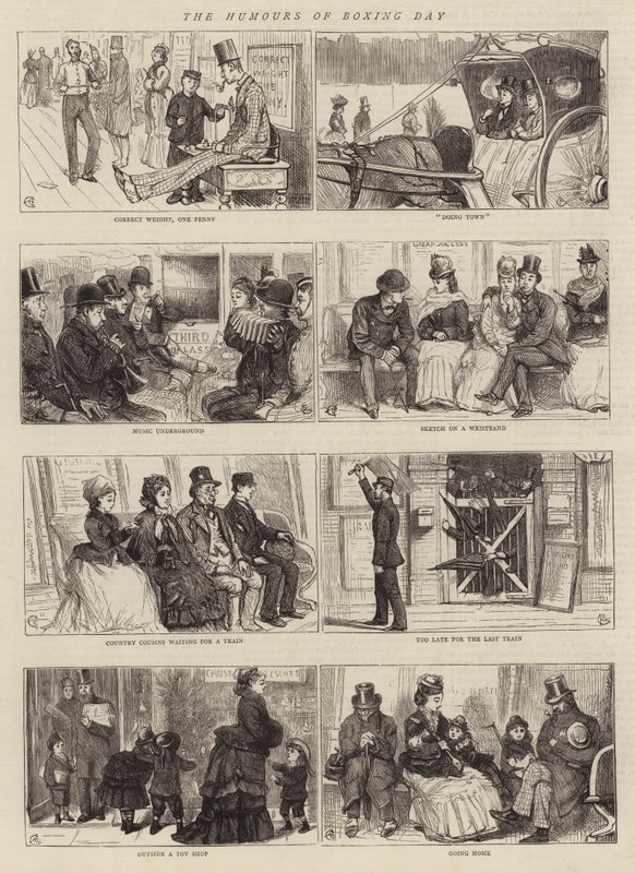 Die Launen des zweiten Weihnachtsfeiertags von Alfred Chantrey Corbould