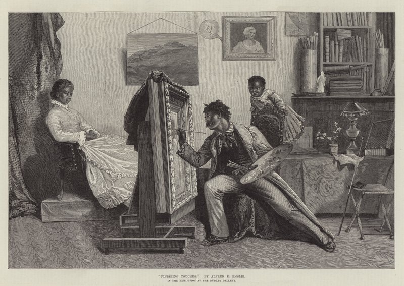 Letzte Handgriffe, in der Ausstellung in der Dudley Gallery von Alfred Edward Emslie