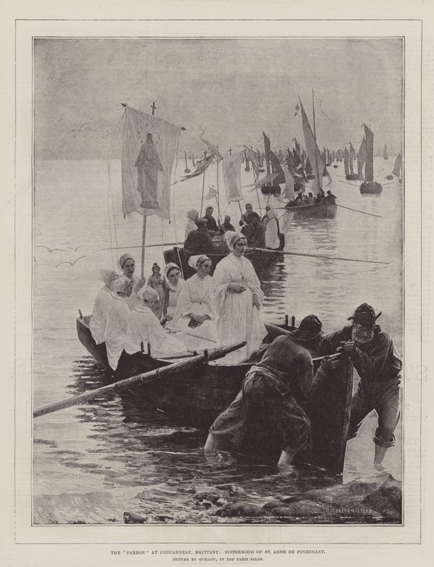 Die Vergebung in Concarneau, Bretagne, Schwesternschaft von St. Anne de Fouesnant von Alfred Guillou