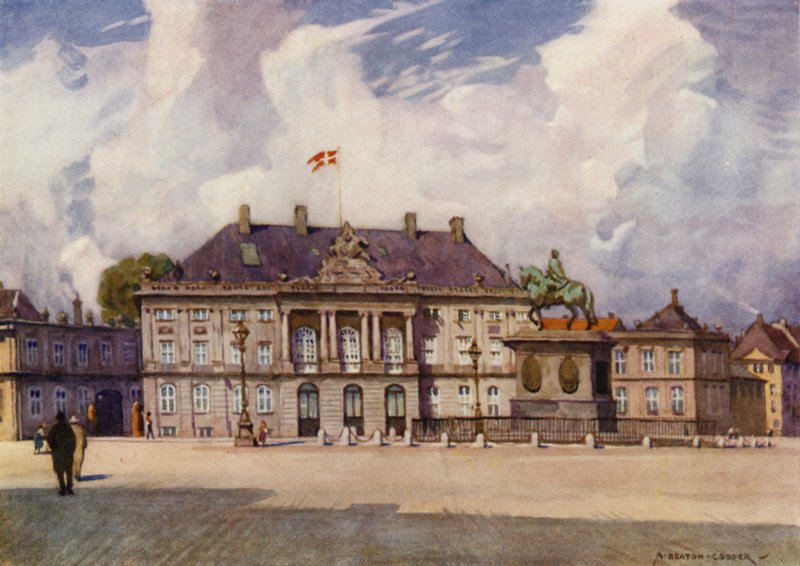 Dänemark: Kopenhagen, Der Amalienborg-Palast von Alfred Heaton Cooper