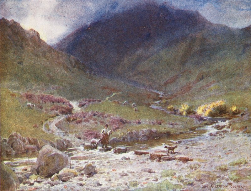 Lake District: Trittsteine, Far Easedale, Grasmere von Alfred Heaton Cooper