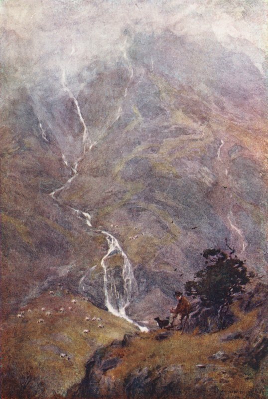 Lake District: Der Schäfer, Yewdale, Coniston von Alfred Heaton Cooper