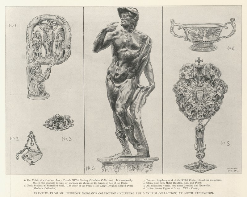 Beispiele aus der Sammlung von Mr. Pierpont Morgan (einschließlich der Manheim-Sammlung) in South Kensington von Alfred Hugh Fisher