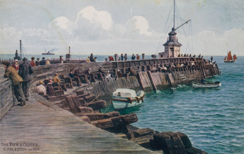 Der Pier und Cosies, Gorleston-on-Sea von Alfred Robert Quinton