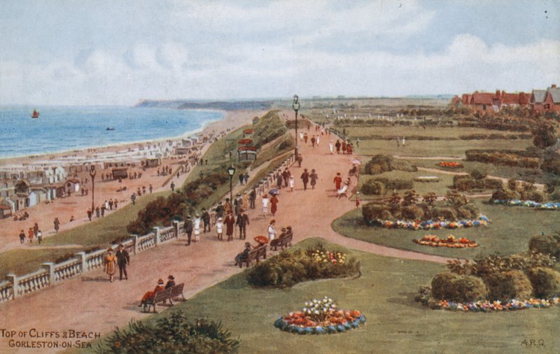 Oben auf den Klippen und Strand, Gorleston-on-Sea von Alfred Robert Quinton