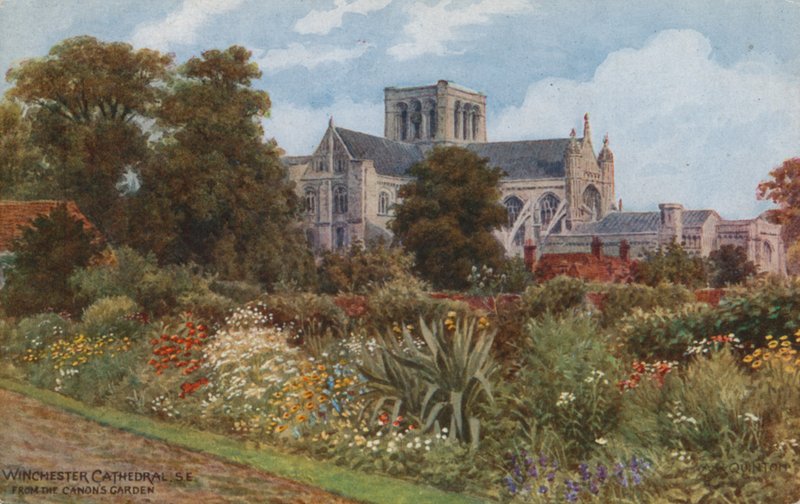 Winchester Cathedral vom Garten des Kanonikers von Alfred Robert Quinton
