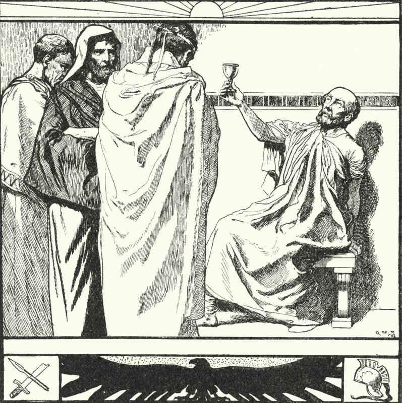 Hannibal begeht Selbstmord durch Gift, ca. 181 v. Chr. von Alfred Wallis Mills