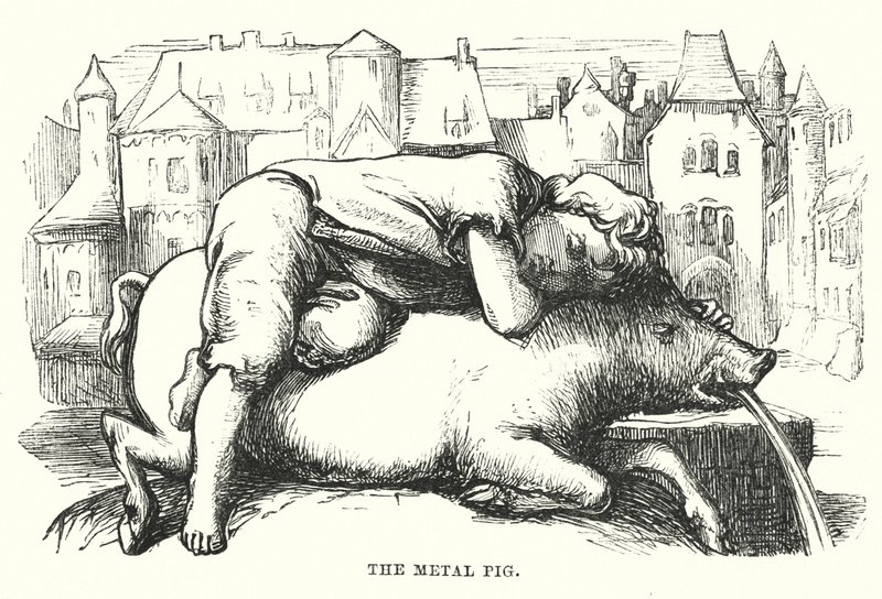 Hans Christian Andersen: Das Metall-Schwein von Alfred Walter (after) Bayes