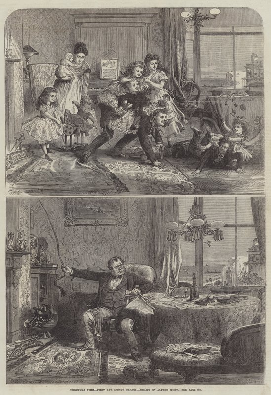 Weihnachtszeit, erstes und zweites Stockwerk von Alfred William Hunt