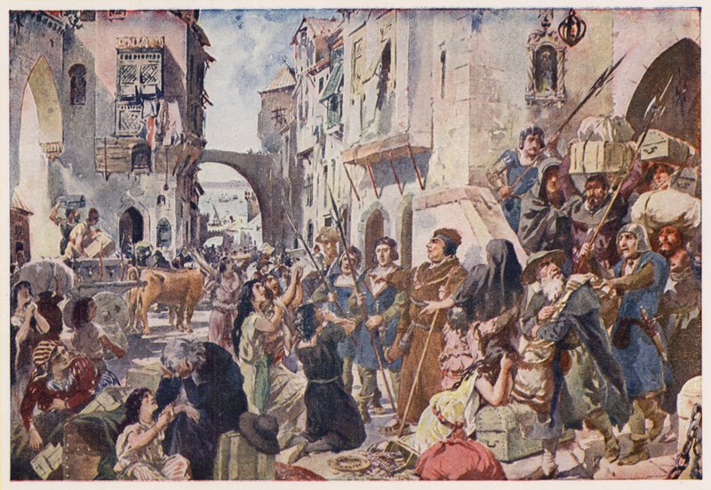 Vertreibung der Juden aus Portugal von Alfredo Roque Gameiro