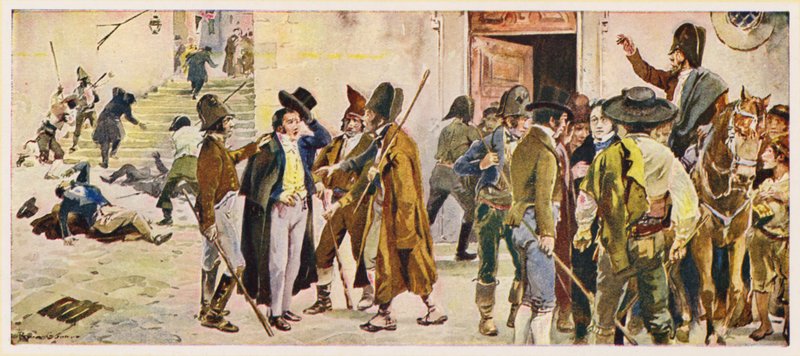 Der Miguelistenschrecken in Portugal: die Caceteiros von Alfredo Roque Gameiro