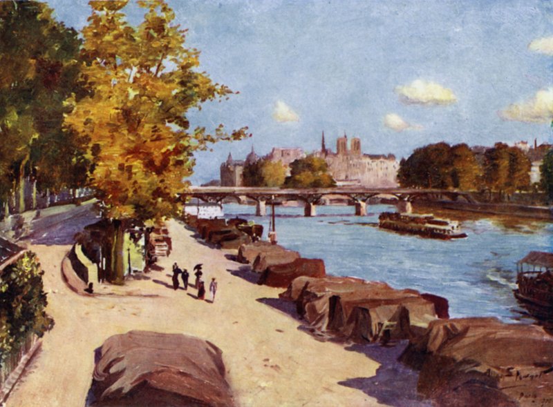 Paris: Die Seine und Île de la Cité vom Pont du Carrousel von Allan Stewart