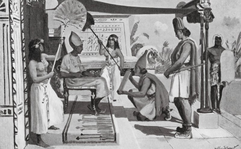 Ramses II. erhält eine Kopie seines Vertrags mit den Hethitern von Allan Stewart